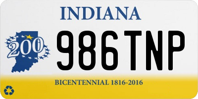 IN license plate 986TNP