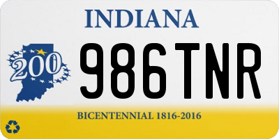 IN license plate 986TNR