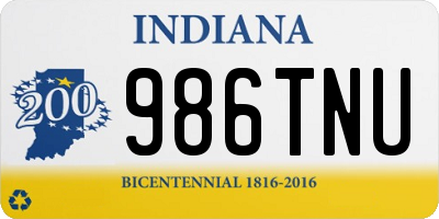 IN license plate 986TNU