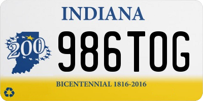 IN license plate 986TOG