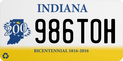 IN license plate 986TOH