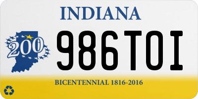 IN license plate 986TOI