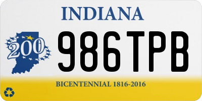 IN license plate 986TPB