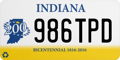 IN license plate 986TPD