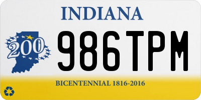 IN license plate 986TPM