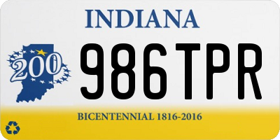 IN license plate 986TPR