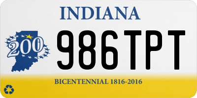 IN license plate 986TPT