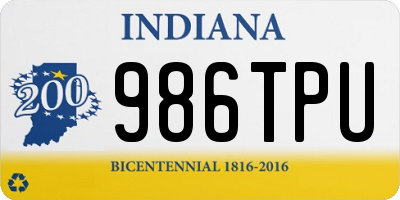 IN license plate 986TPU