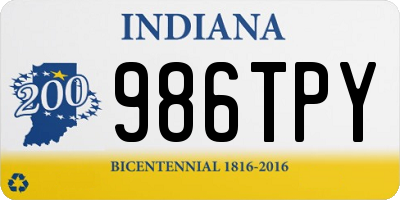 IN license plate 986TPY