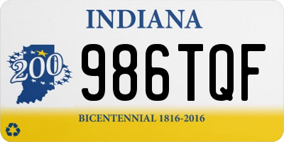 IN license plate 986TQF