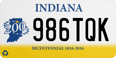 IN license plate 986TQK