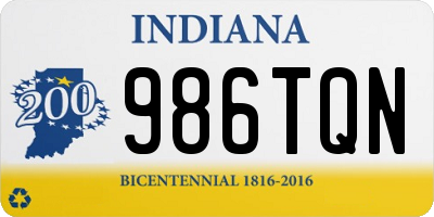 IN license plate 986TQN