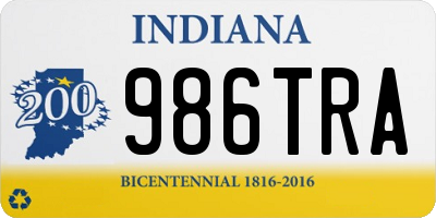 IN license plate 986TRA