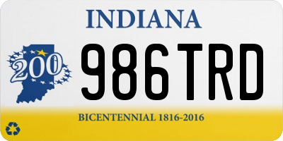 IN license plate 986TRD