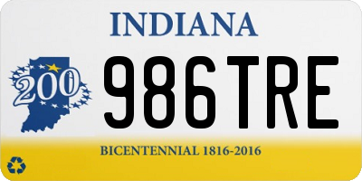 IN license plate 986TRE
