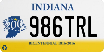 IN license plate 986TRL