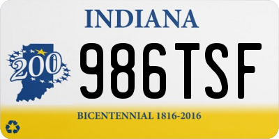 IN license plate 986TSF