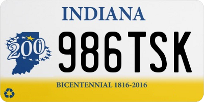 IN license plate 986TSK