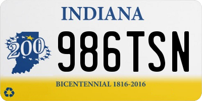 IN license plate 986TSN