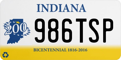 IN license plate 986TSP