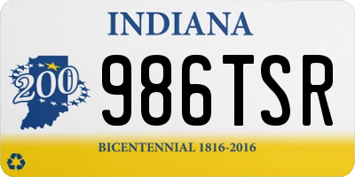 IN license plate 986TSR