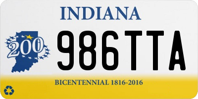 IN license plate 986TTA
