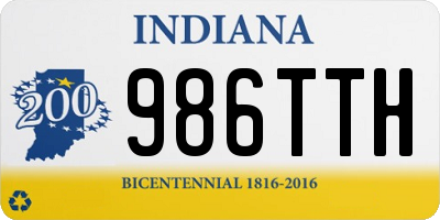 IN license plate 986TTH