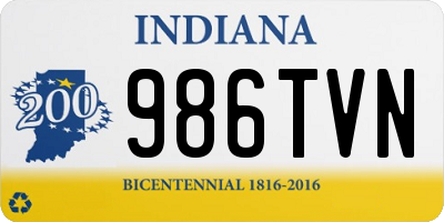 IN license plate 986TVN