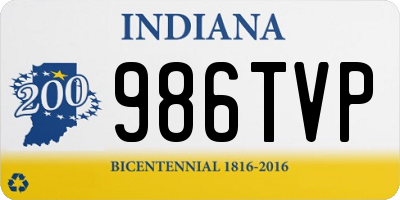 IN license plate 986TVP