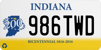 IN license plate 986TWD