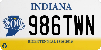 IN license plate 986TWN