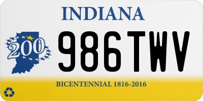 IN license plate 986TWV