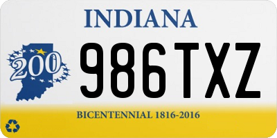 IN license plate 986TXZ
