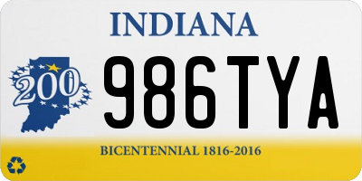 IN license plate 986TYA