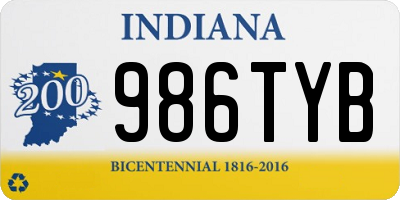 IN license plate 986TYB