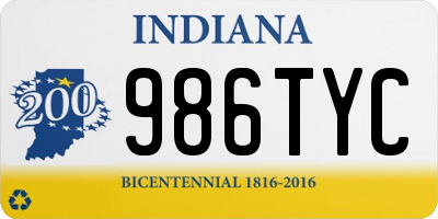 IN license plate 986TYC