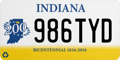 IN license plate 986TYD