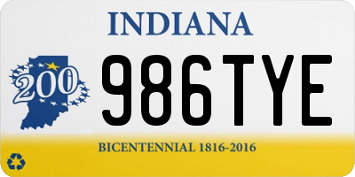 IN license plate 986TYE