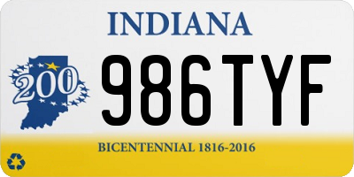 IN license plate 986TYF
