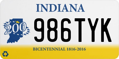 IN license plate 986TYK