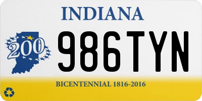 IN license plate 986TYN