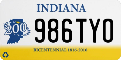 IN license plate 986TYO