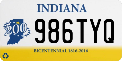 IN license plate 986TYQ