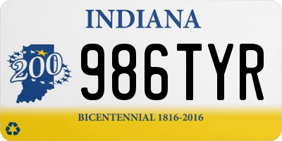 IN license plate 986TYR