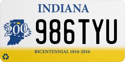IN license plate 986TYU