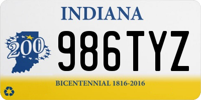IN license plate 986TYZ