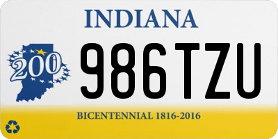 IN license plate 986TZU