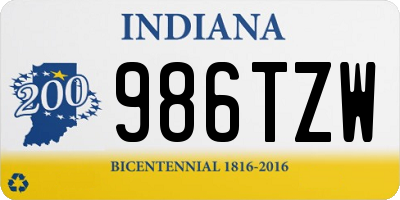 IN license plate 986TZW