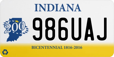 IN license plate 986UAJ