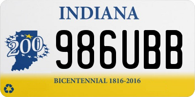 IN license plate 986UBB